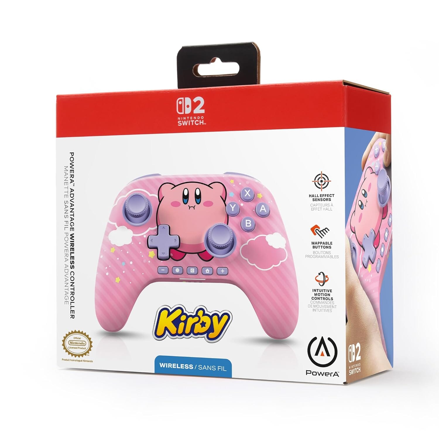 PowerA Advantage Wireless Controller for Nintendo Switch 2 - Kirby Puff Game Controllers PowerA 