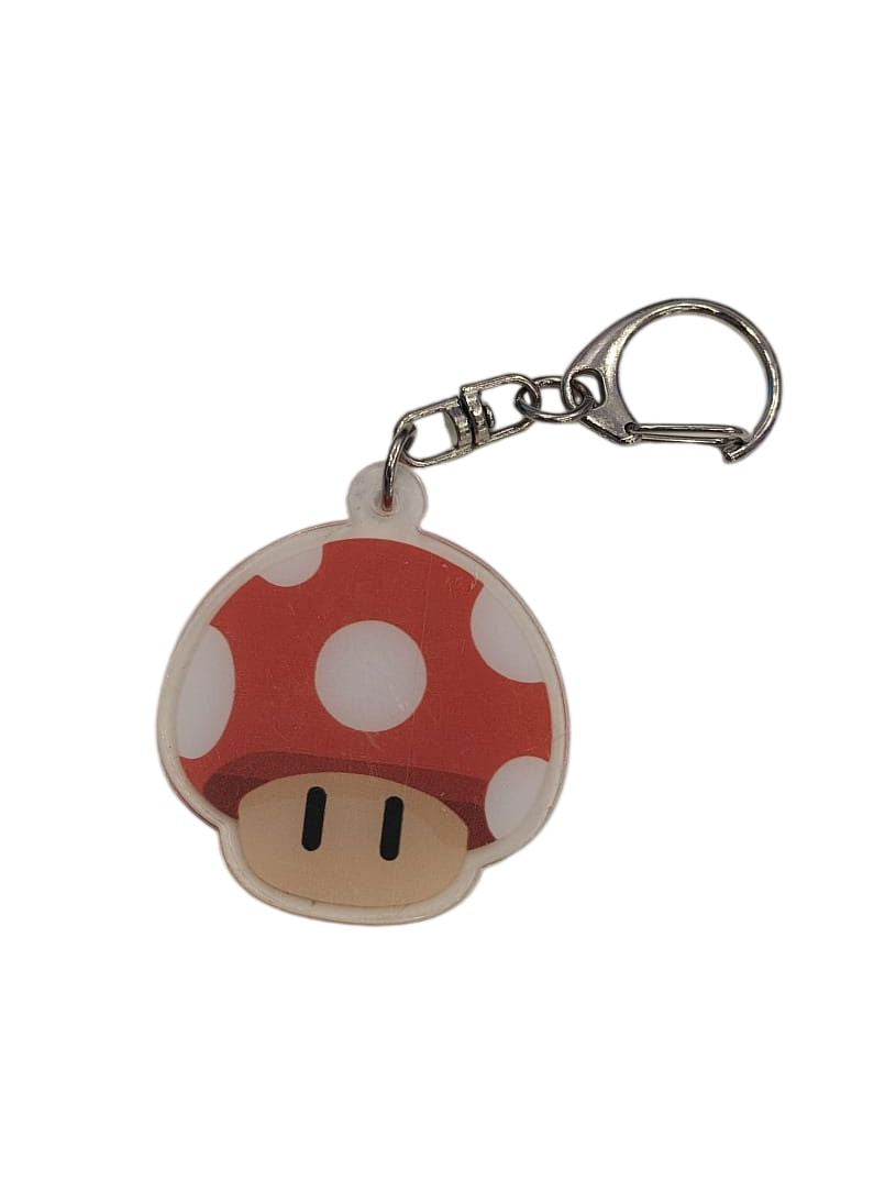 Red Mushroom (Super Mario Bros.) - Acrylic Keychain Keychains Retro Games 