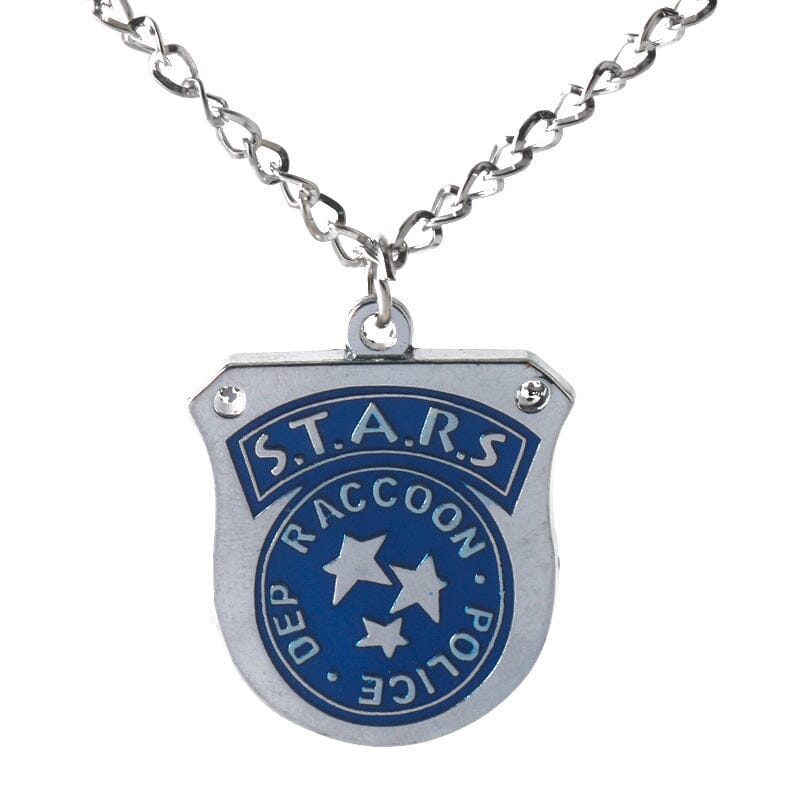Resident Evil S.T.A.R.S. Badge Necklace Keychains Retro Games 