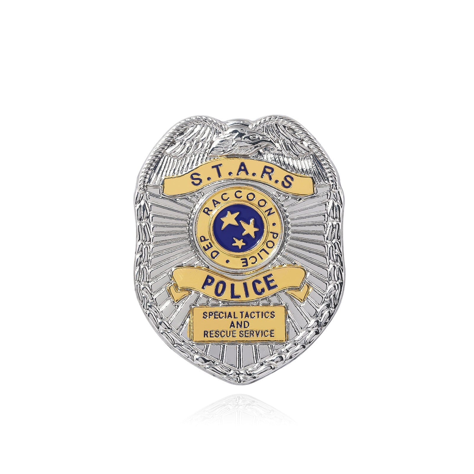 Resident Evil S.T.A.R.S. Officer (Silver) - Badge Video Game Console Accessories Retro Games 