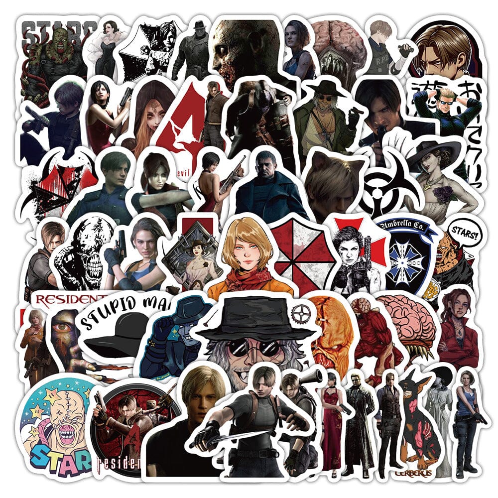 Resident Evil Stickers #2 (60pcs) Decorative Stickers Retro Games 