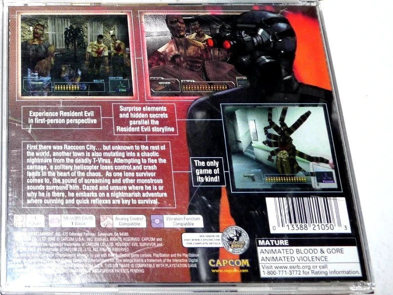 Resident Evil Survivor (R1) (Complete In Box- Very Good Condition) - PS1 Video Game Software Capcom 