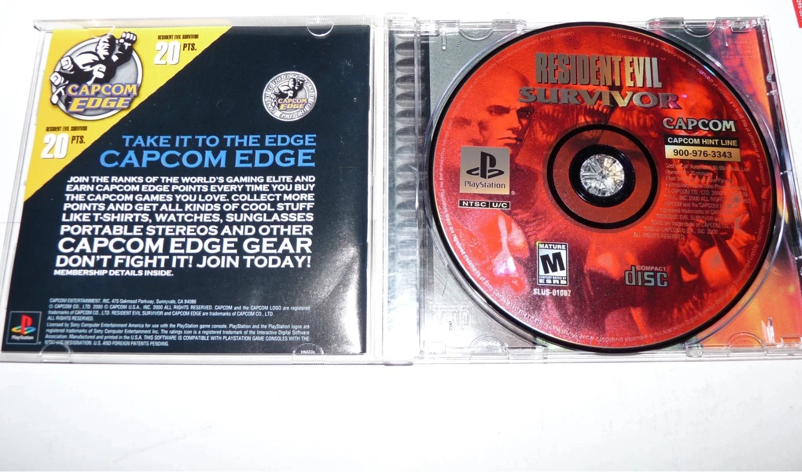 Resident Evil Survivor (R1) (Complete In Box- Very Good Condition) - PS1 Video Game Software Capcom 