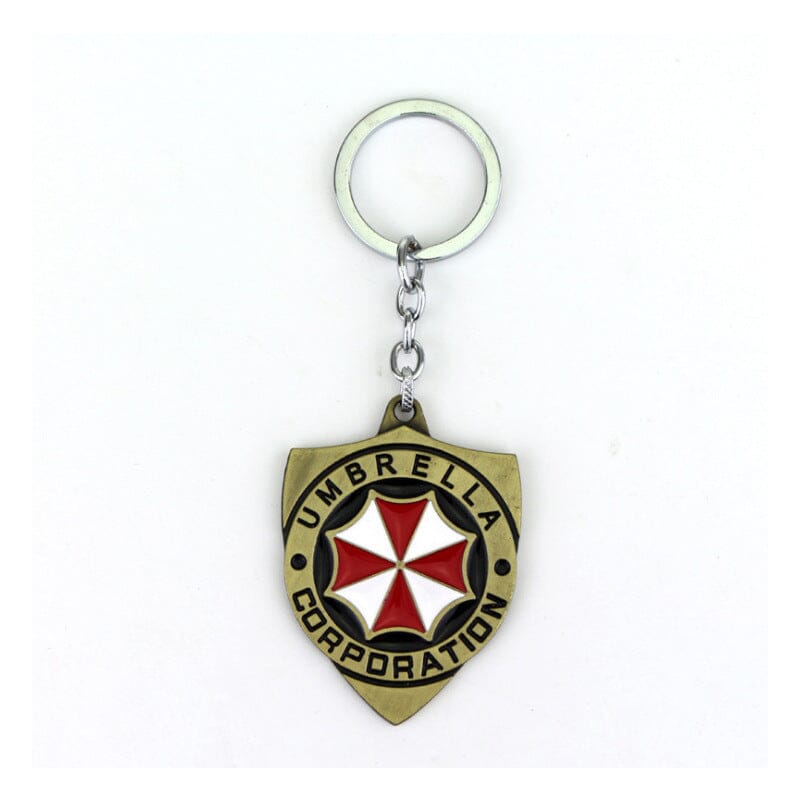 Resident Evil Umbrella Corporation Keychain – Shield Crest Keychains Retro Games 