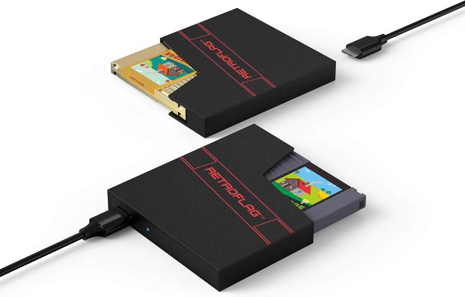RETROFLAG NES Cartridge Style 2.5-Inch SATA to USB 3.0 External Hard Drive Enclosure Computers Retroflag 