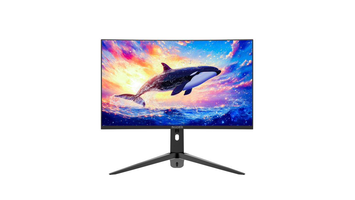 شاشة ألعاب منحنية Sades KL-Whale SA-C01Q27B، 27 بوصة، QHD (2K) 2560x1440، 180 هرتز، 1 مللي ثانية، HDMI 2.1، VA - أسود
