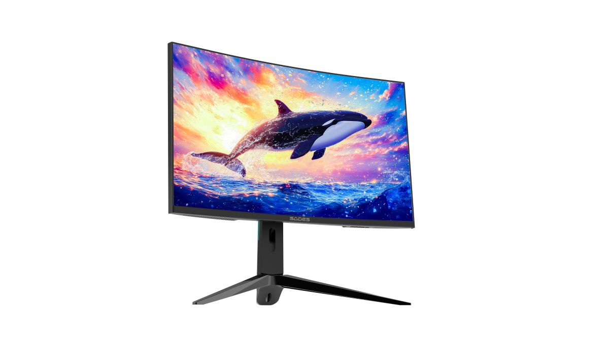 شاشة ألعاب منحنية Sades KL-Whale SA-C01Q27B، 27 بوصة، QHD (2K) 2560x1440، 180 هرتز، 1 مللي ثانية، HDMI 2.1، VA - أسود