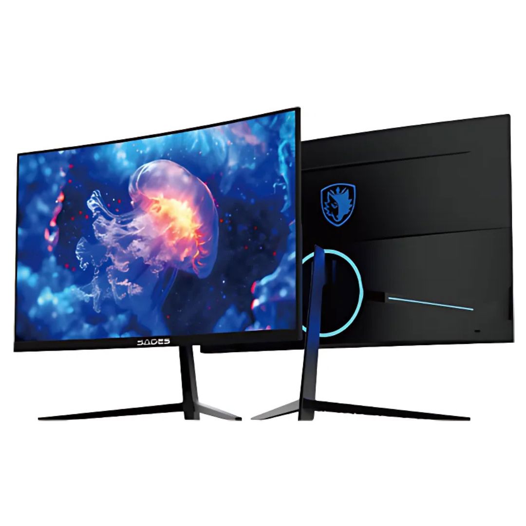 Sades NC-Pelagia SC-CJ04F24B, 24" FHD 1920x1080, 200Hz, 0.5ms, HDMI 2.1, VA, Curved Gaming Monitor - Black