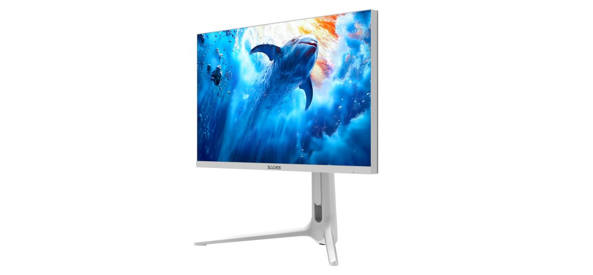 شاشة ألعاب مسطحة من Sades RS-Dolphin SA-F01U27، مقاس 27 بوصة، وضع مزدوج: UHD (4K) 3840x2160 160 هرتز / FHD 320 هرتز، 0.5 مللي ثانية، HDMI 2.1، IPS - أبيض