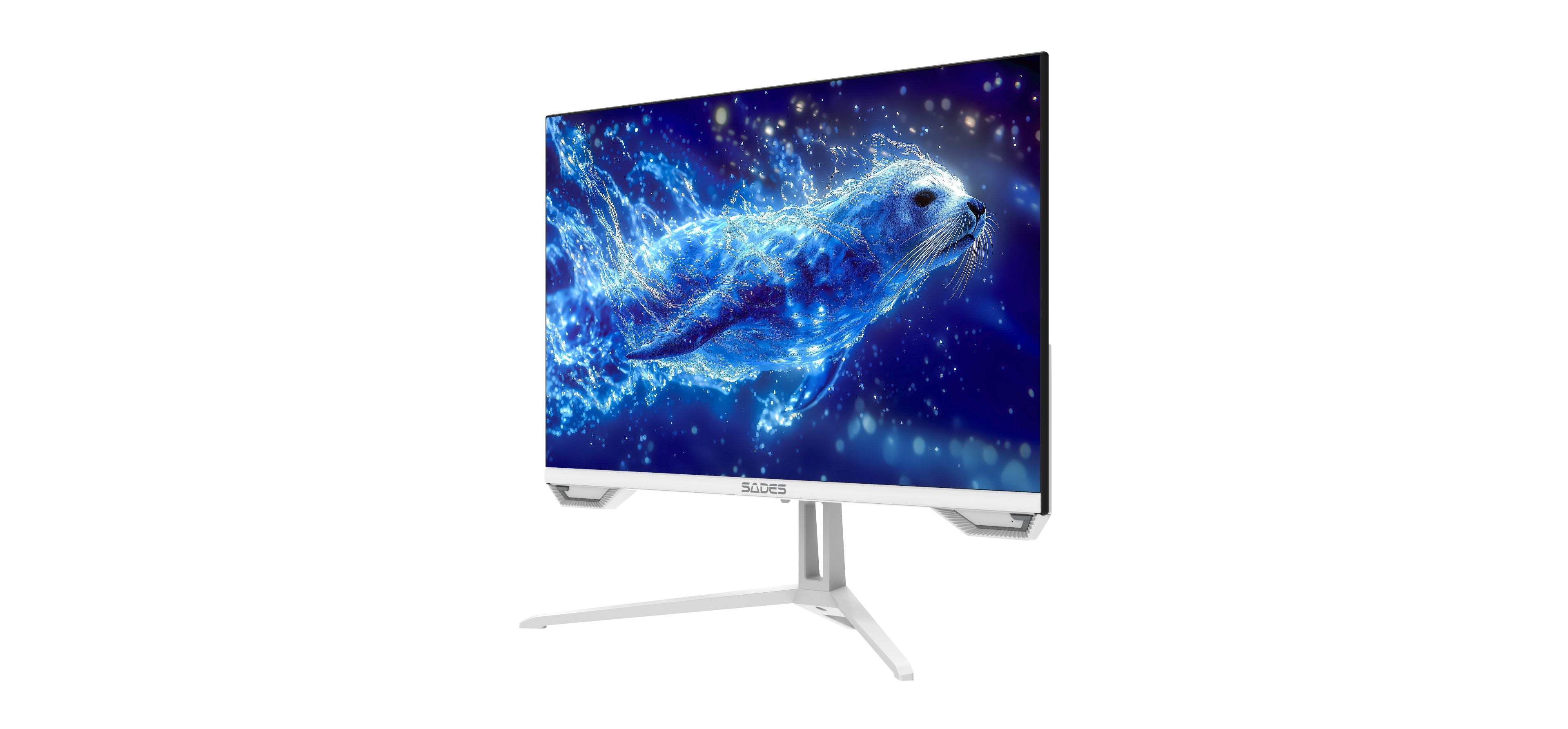 Sades SL-Sealion-24 SA-F01F24W, 24" FHD 1920x1080, 120Hz, 1ms, HDMI 2.1, IPS, Flat Gaming Monitor - White