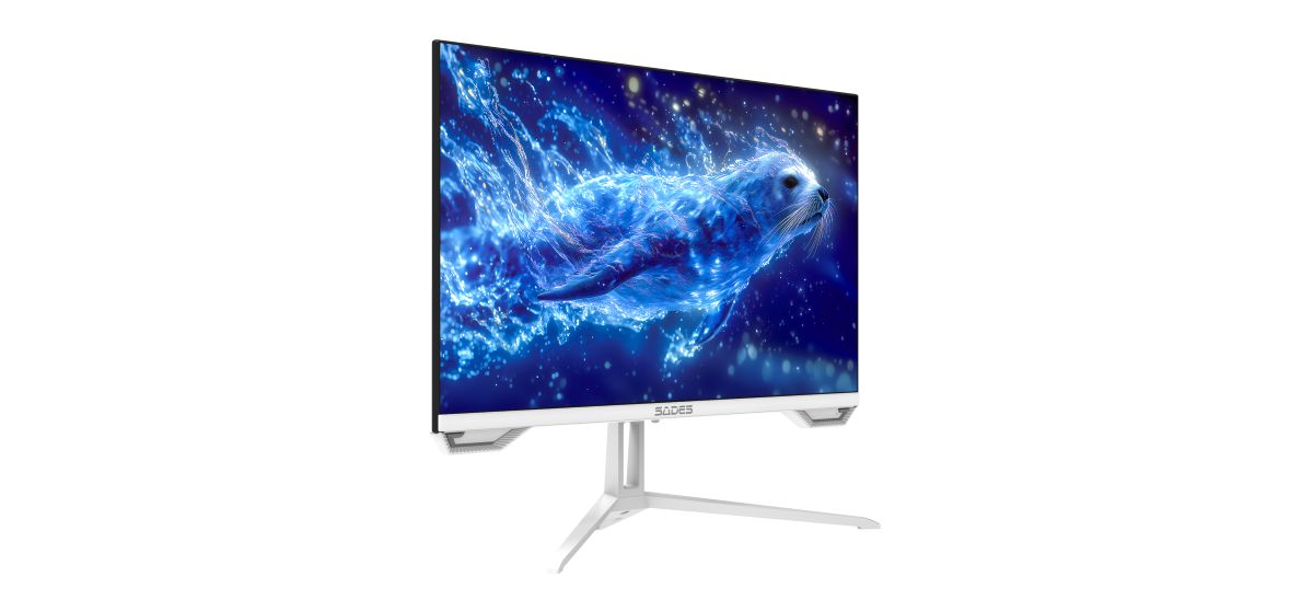 شاشة ألعاب مسطحة من Sades SL-Sealion-27 SA-F01F27W، 27 بوصة، دقة FHD 1920x1080، 120 هرتز، 1 مللي ثانية، HDMI 2.1، IPS - بيضاء
