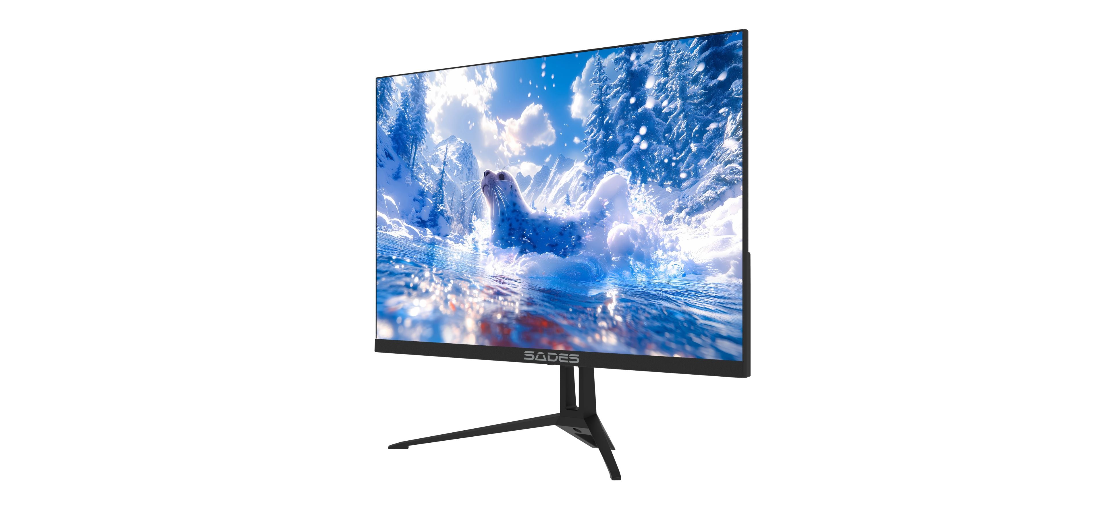 شاشة ألعاب مسطحة من Sades ST-Seal SA-F01F22B، 22 بوصة، دقة FHD 1920x1080، 120 هرتز، 1 مللي ثانية، HDMI 2.1، IPS - أسود