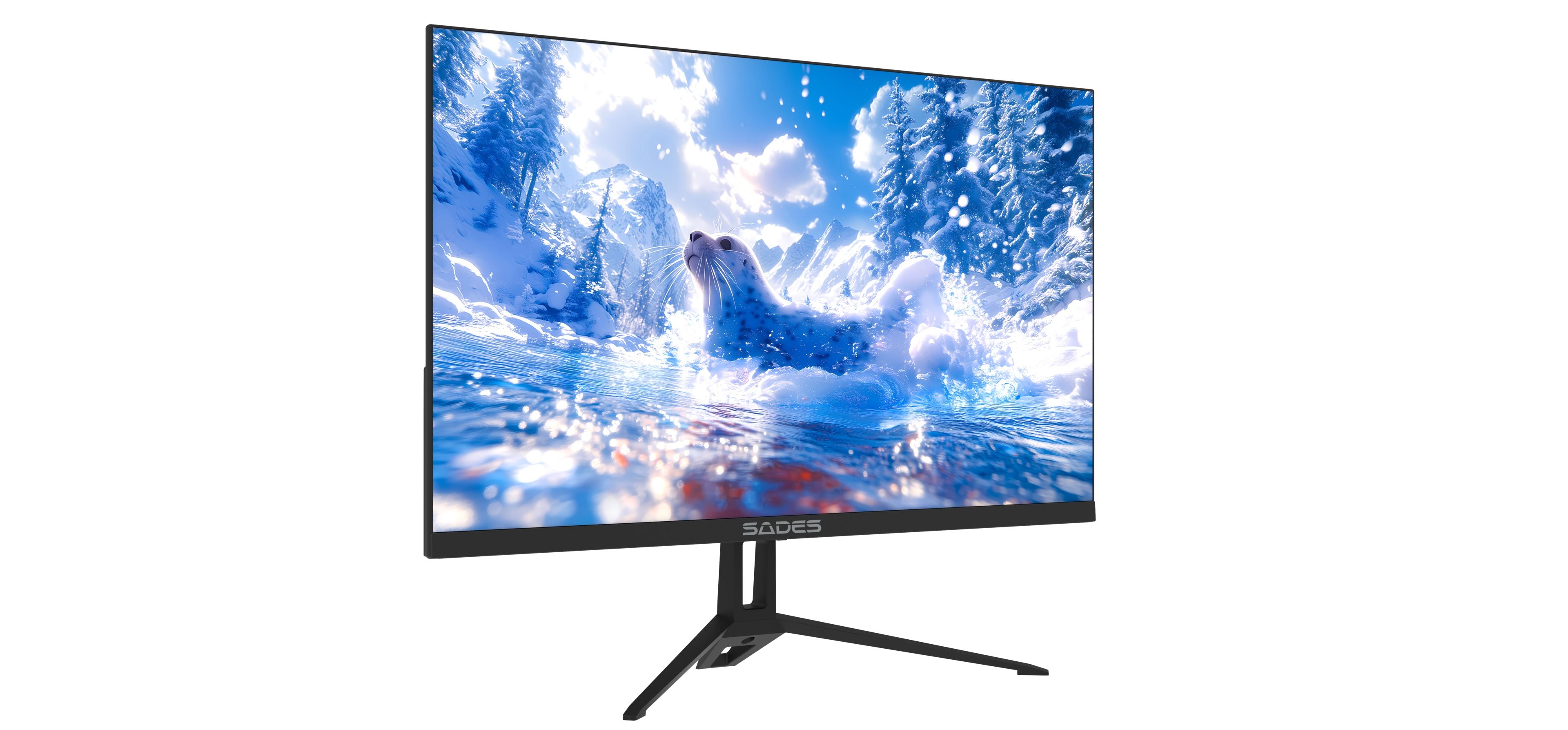 شاشة ألعاب مسطحة من Sades ST-Seal SA-F01F22B، 22 بوصة، دقة FHD 1920x1080، 120 هرتز، 1 مللي ثانية، HDMI 2.1، IPS - أسود