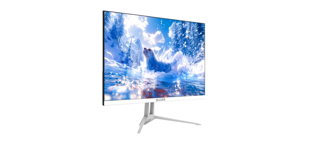 شاشة ألعاب مسطحة من Sades ST-Seal SA-F01F22W، 22 بوصة، دقة FHD 1920x1080، 120 هرتز، 1 مللي ثانية، HDMI 2.1، IPS - بيضاء
