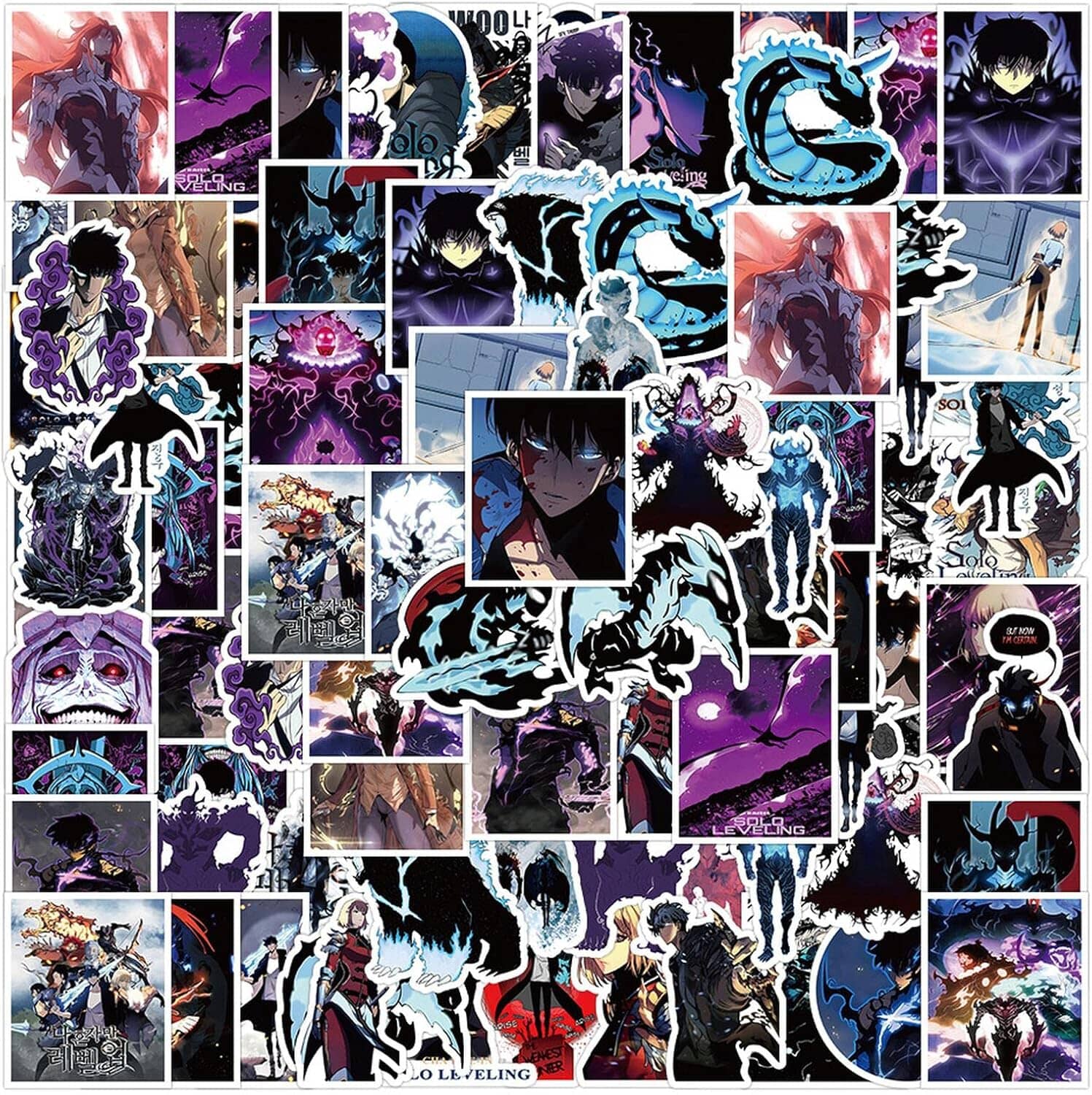 Solo Leveling Stickers (50pcs) Decorative Stickers Retro Games 