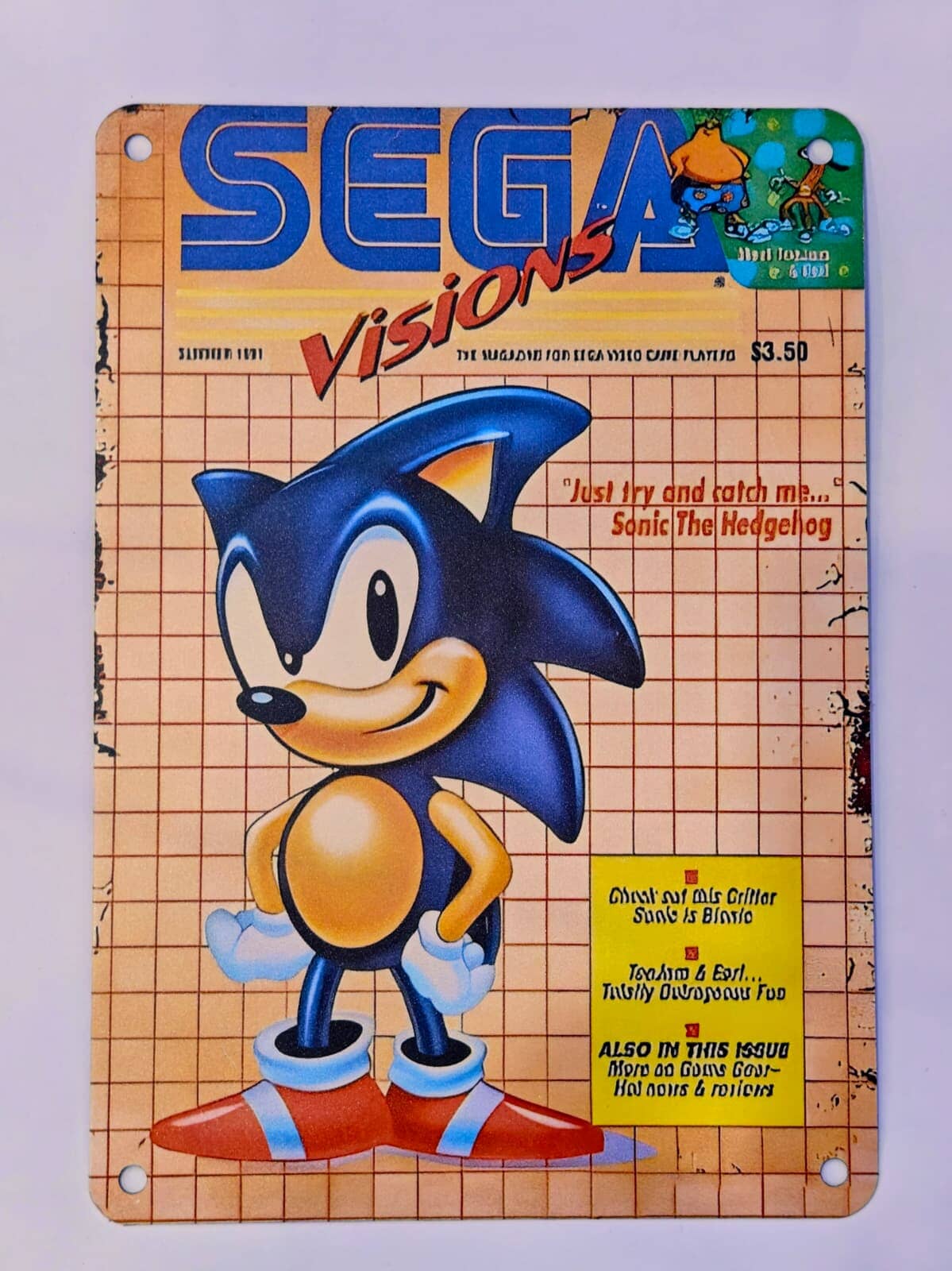 Sonic the Hedgehog Sega Video Game Metal Poster (14X20 CM) Posters Retro Games 