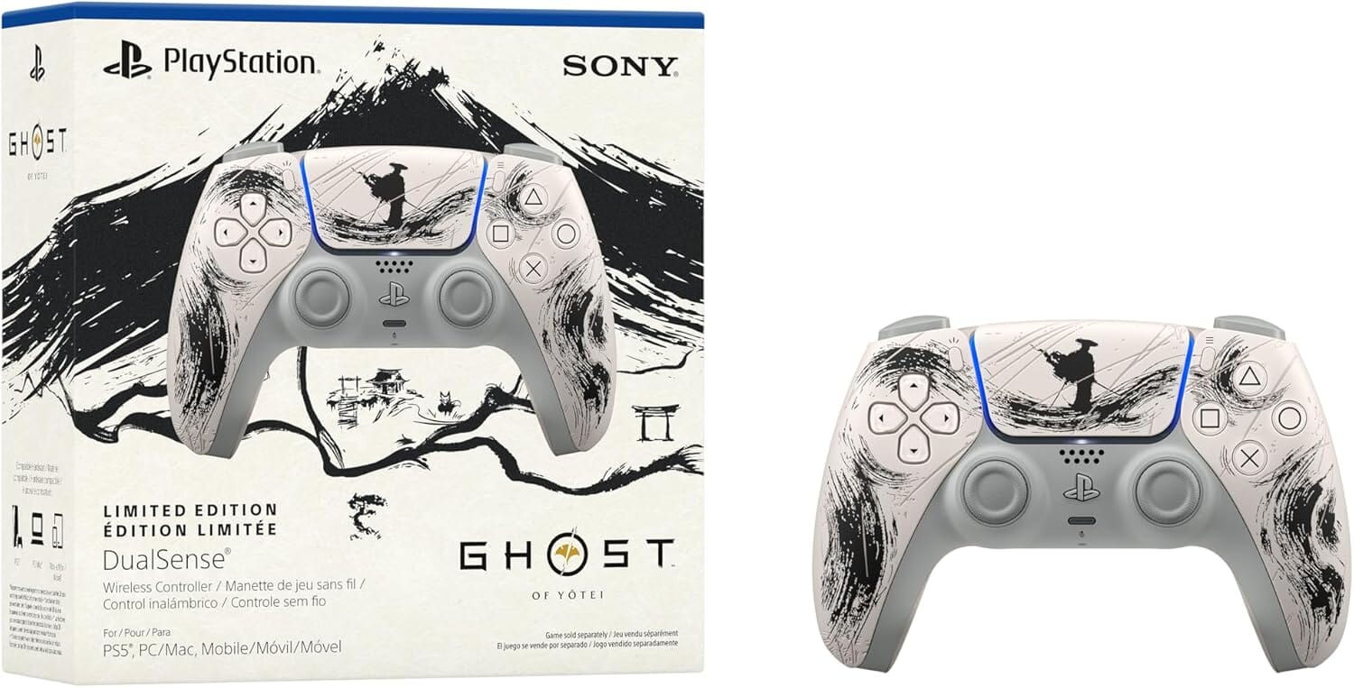 Sony Ps5 DualSense Wireless Controller – Ghost of Yōtei Black Limited Edition Game Controllers Sony 