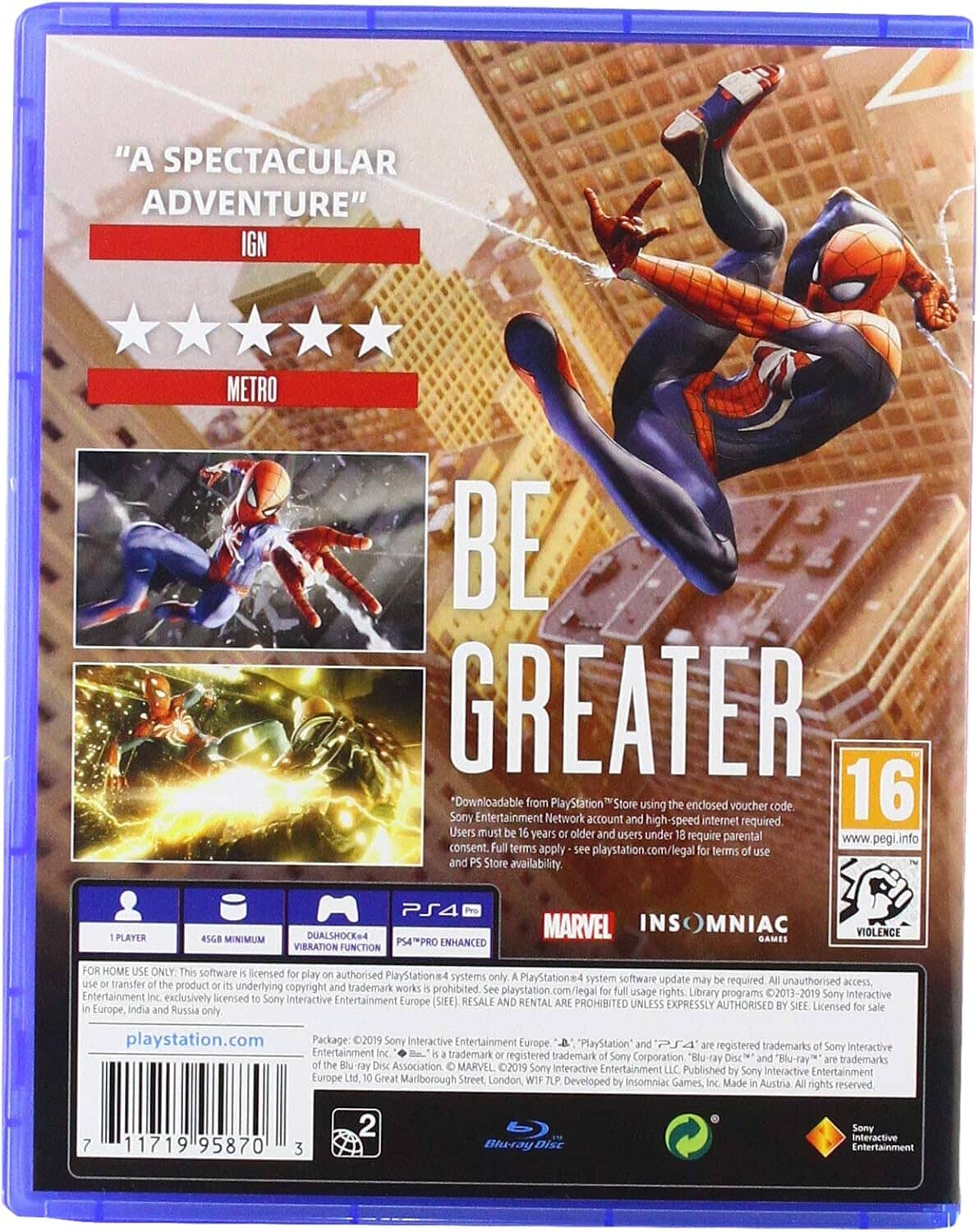 Spider-Man (Game of the Year Edition) (R2) - PS4 Sony Interactive Entertainment 