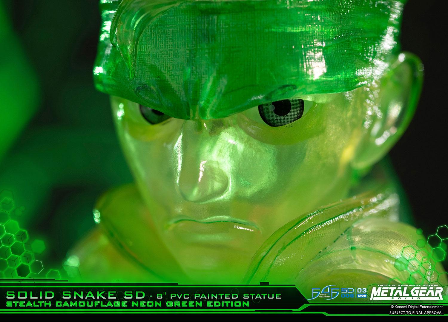Solid Snake SD Stealth Camouflage Neon Green - side view