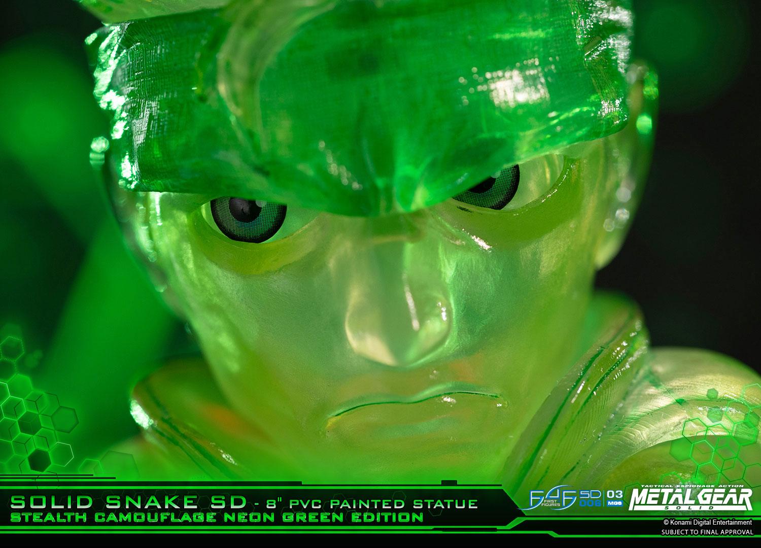 Solid Snake SD Stealth Camouflage Neon Green - detail view