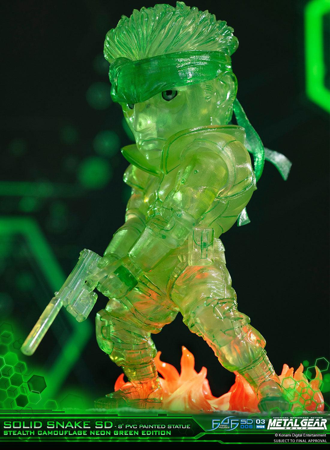 Solid Snake SD Stealth Camouflage Neon Green - vertical shot