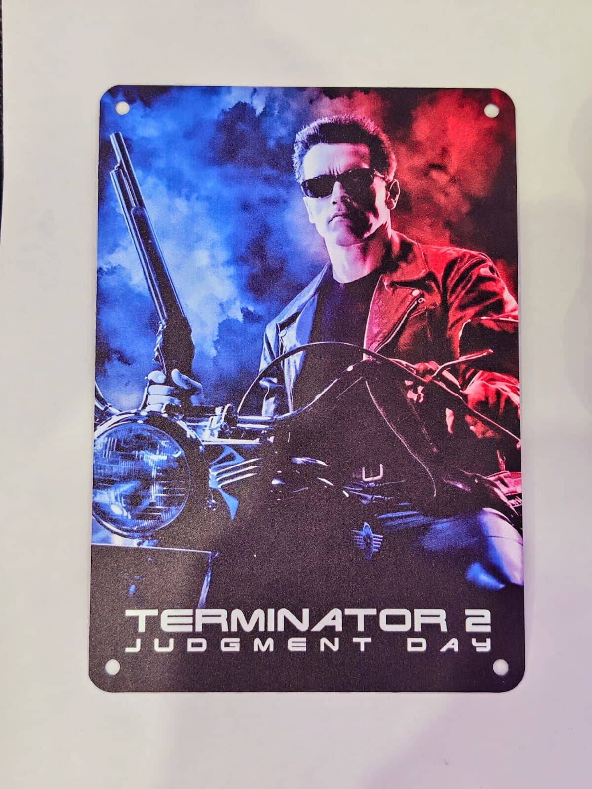 Terminator 2 Judgment Day Movie Metal Poster (14X20 CM) Posters Retro Games 