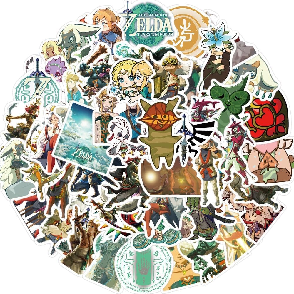 The Legend of Zelda: Tears of the Kingdom Stickers (50pcs) Decorative Stickers Retro Games 