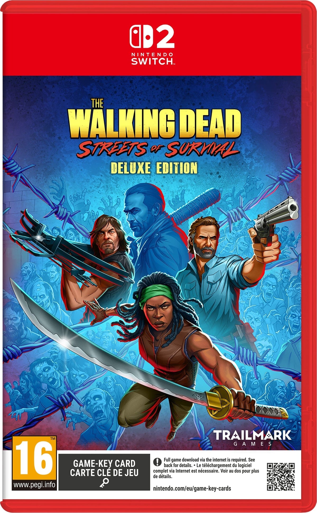 The Walking Dead: Streets of Survival Deluxe Edition Nintendo Switch 2 box (The Game Collection UK)