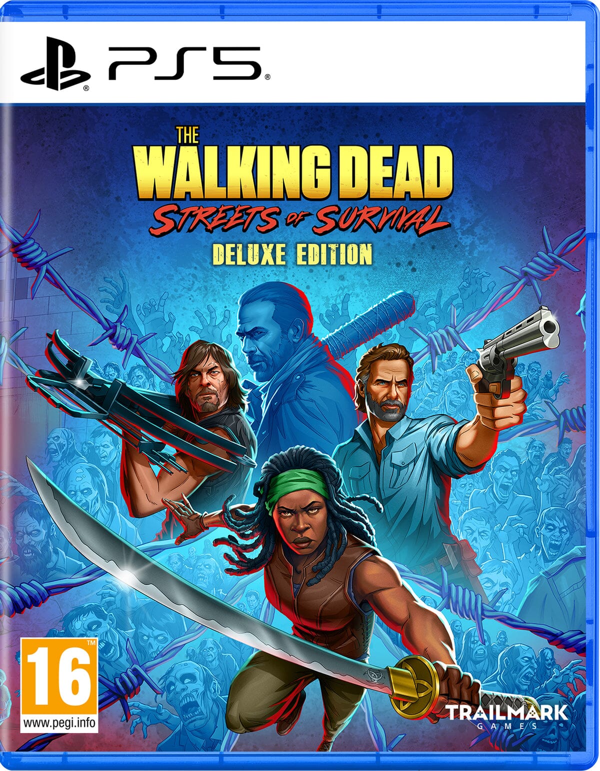 The Walking Dead: Streets of Survival Deluxe Edition PS5 box (The Game Collection UK)