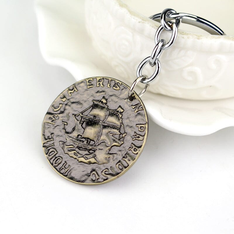 Uncharted 4 Drake's Ancient Gold Coin Keychain Keychains Retro Games 