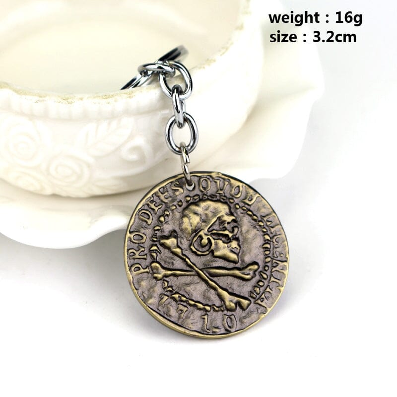 Uncharted 4 Drake's Ancient Gold Coin Keychain Keychains Retro Games 