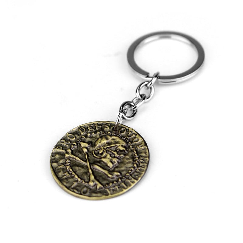 Uncharted 4 Drake's Ancient Gold Coin Keychain Keychains Retro Games 