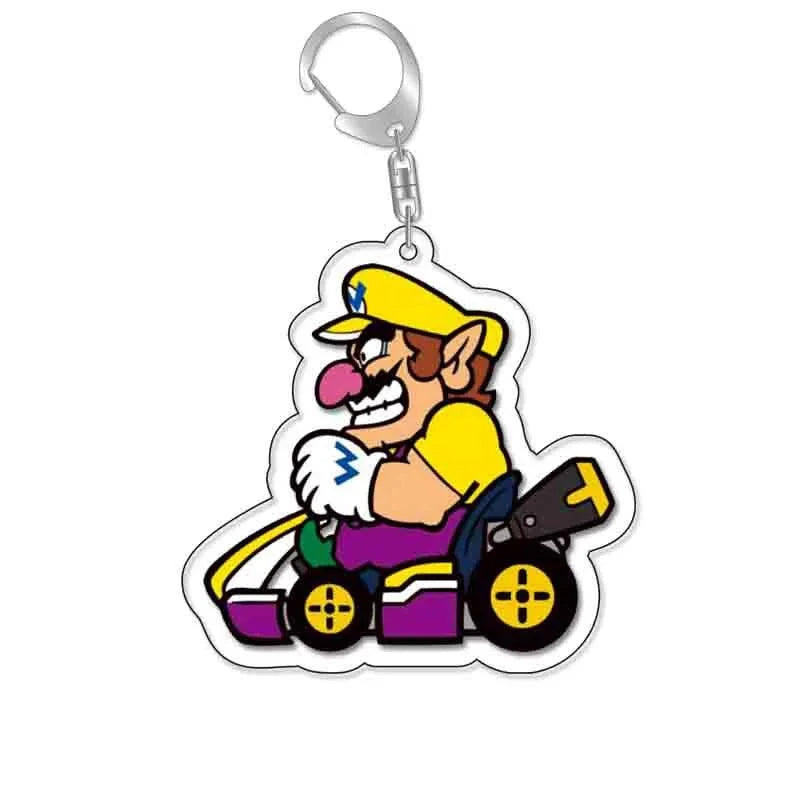 Wario (Mario Kart) - Acrylic Keychain Keychains Retro Games 