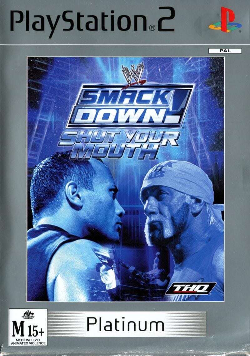 WWE Smackdown Shut Your Mouth (Platinum)(R2) (Complete In Box- Very Good Condition) - PS2 Video Game Software THQ 