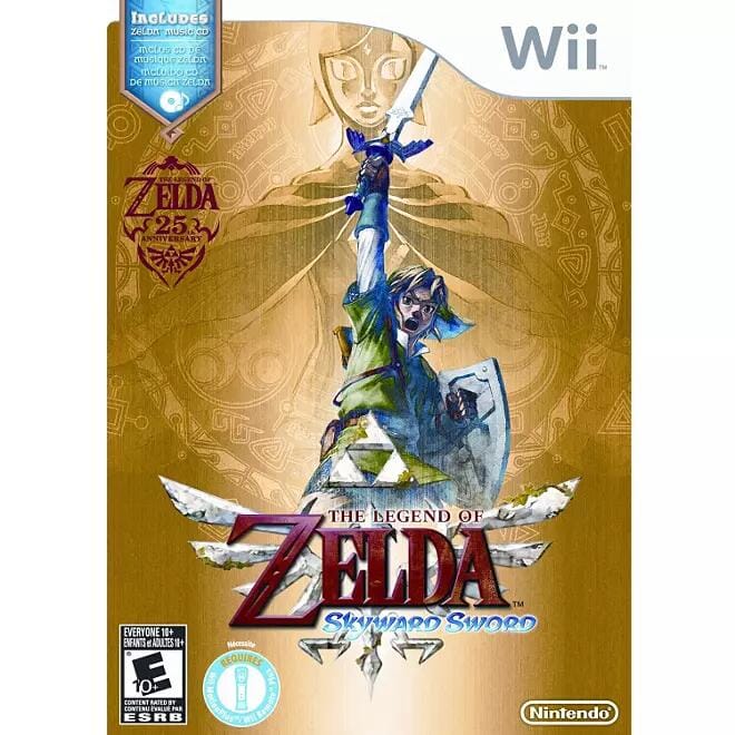 Zelda Skyward Sword W/Soundtrack Bundle (R1) (Complete In Box- Very Good Condition) - Nintendo Wii Video Game Software Nintendo 