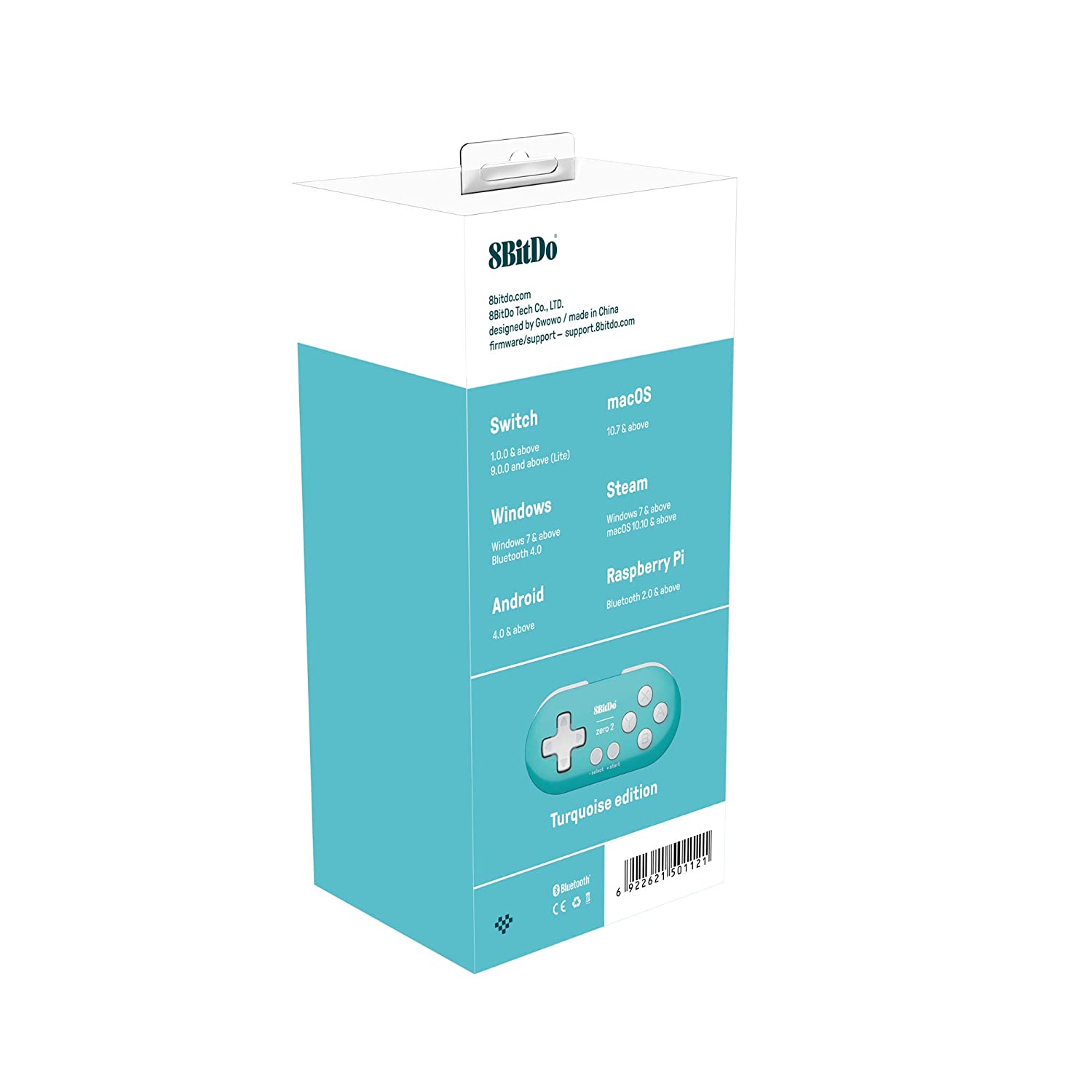 8BitDo Zero 2 Bluetooth gamepad (Turquoise edition) Joystick Controllers 8Bitdo 