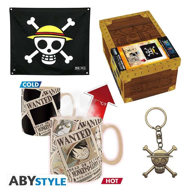 ABY GIFT SET: ONE PIECE- ONE PIECE (HEAT REVEAL MUG + KEYCHAIN + FLAG PREMIUM) (PREMIUM) Mugs ABYSTYLE 