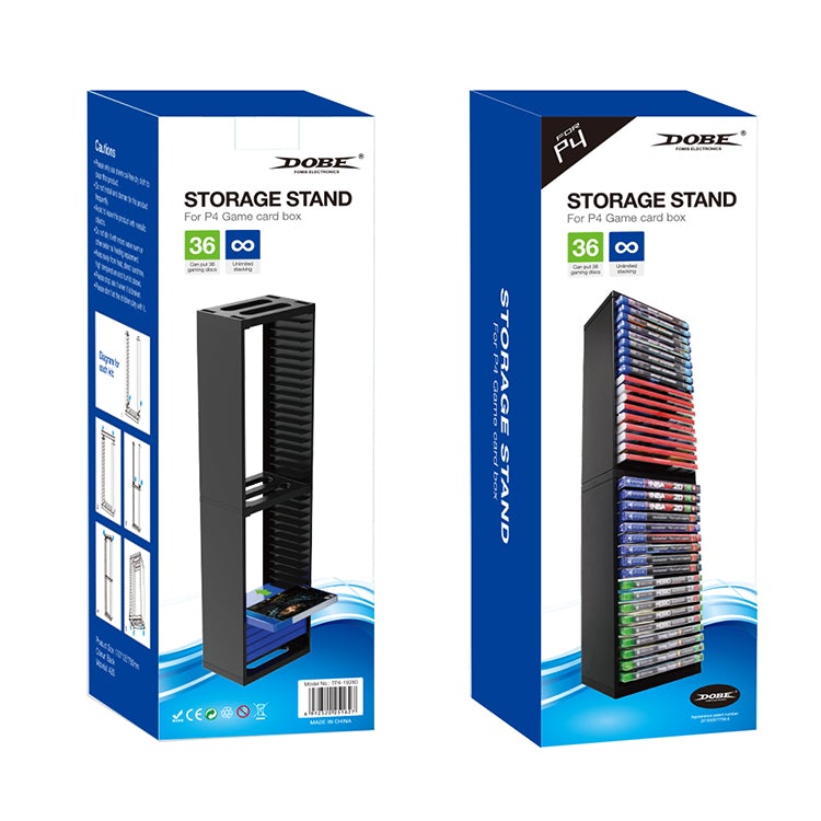 DOBE Game Storage Stand (36 Gaming Discs) - Black Home Game Console Accessories Dobe 