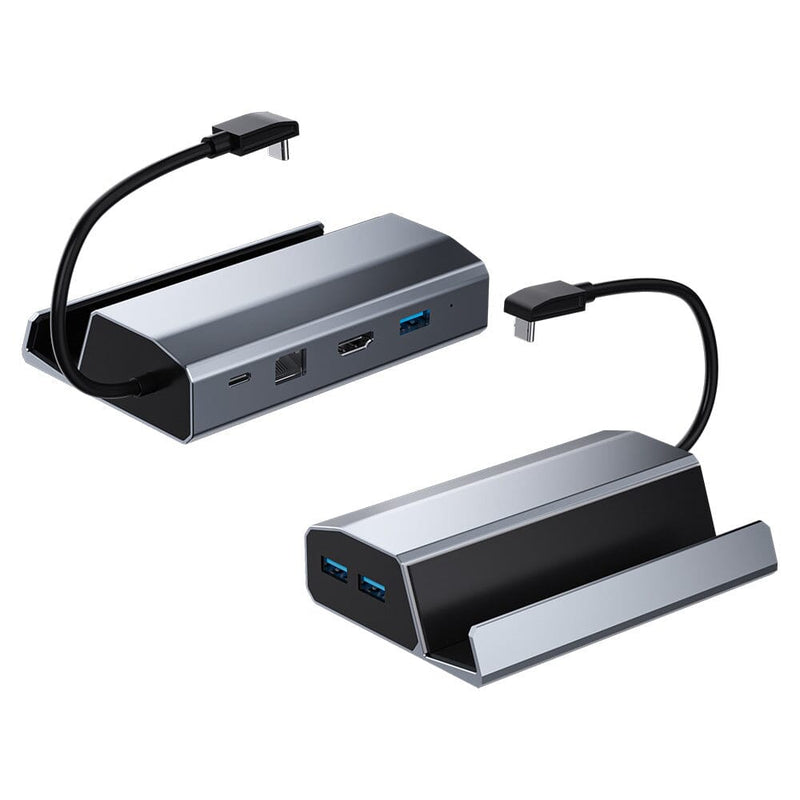 Docking Station Compatible with Steam Deck, 6-in-1 Steam Deck Dock with HDMI 2.0 4K@60Hz Laptop Docking Stations Retro Games 