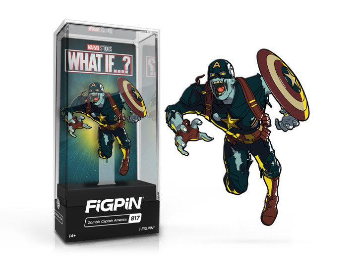 FiGPiN Zombie Captain America (817) Marvel What If...? Collectible Pin Video Game Console Accessories FiGPiN 