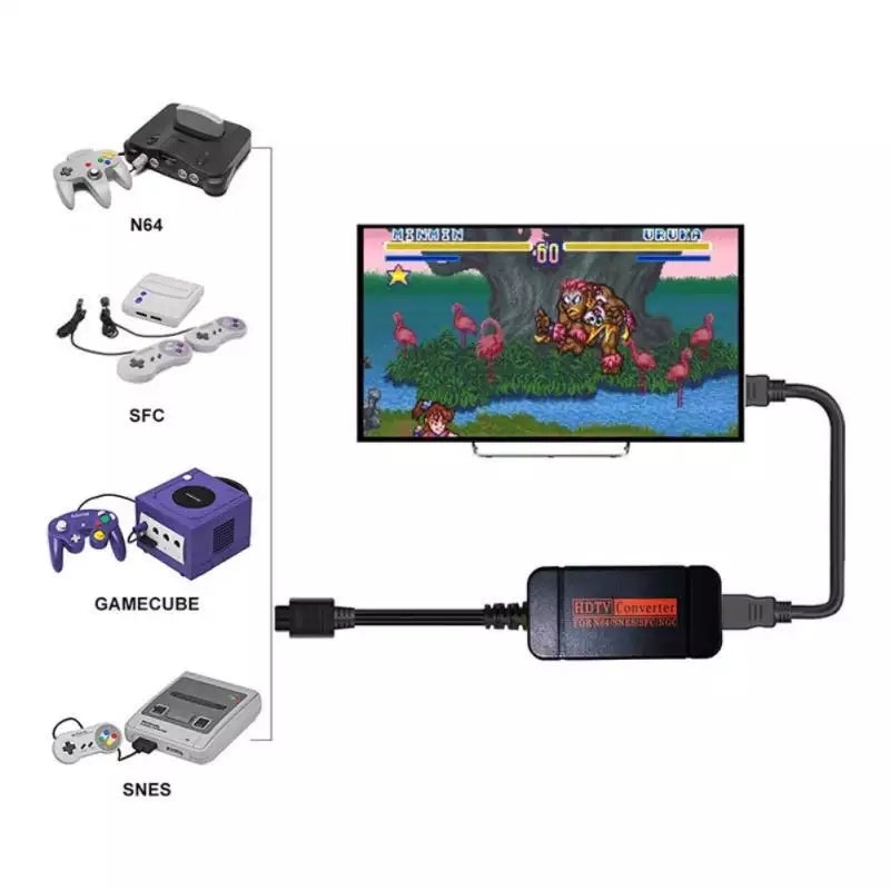 KUSTOMAZING HD Link HDMI Cable For Gamecube, N64, SNES (3...