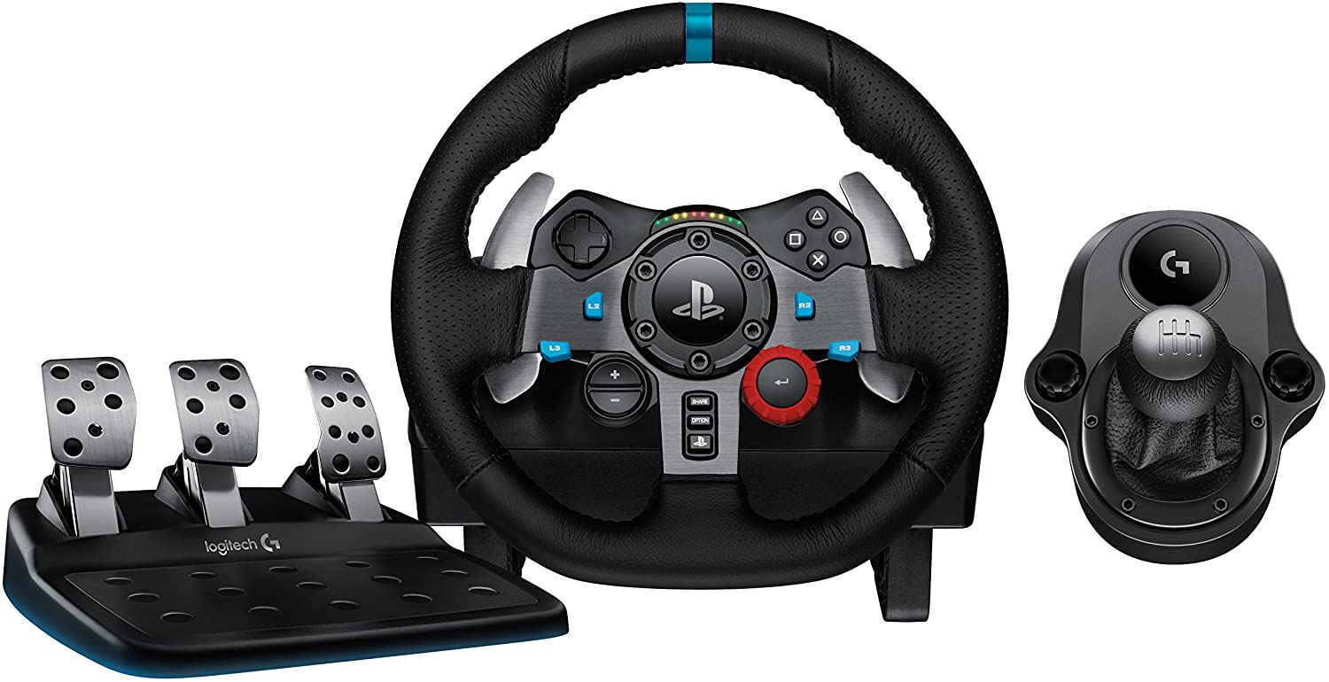 Logitech G29 Driving Force Race Wheel + Logitech G Driving Force Shifter Bundle for PlayStation 4 