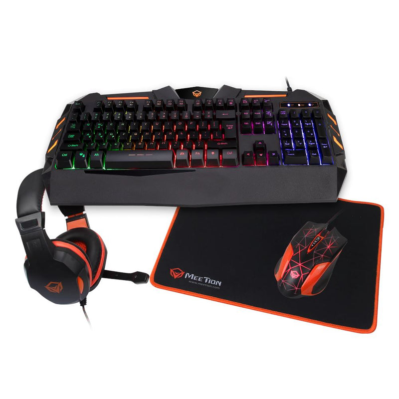 Meetion Backlit Gaming Combo Kits 4 in 1 Gaming Keyboard Mouse and Headset Bundle with Mouse Pad C500 Keyboards Meetion 