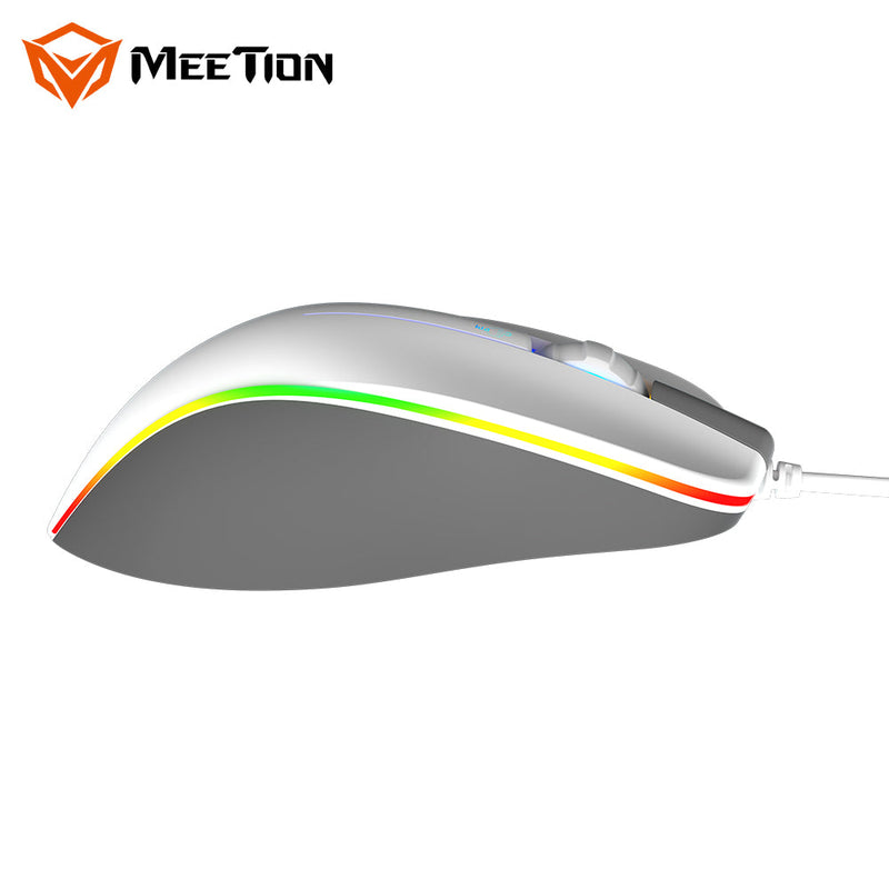Meetion GM230 RGB Gaming Mouse 12800 DPI-White Mice & Trackballs Meetion 