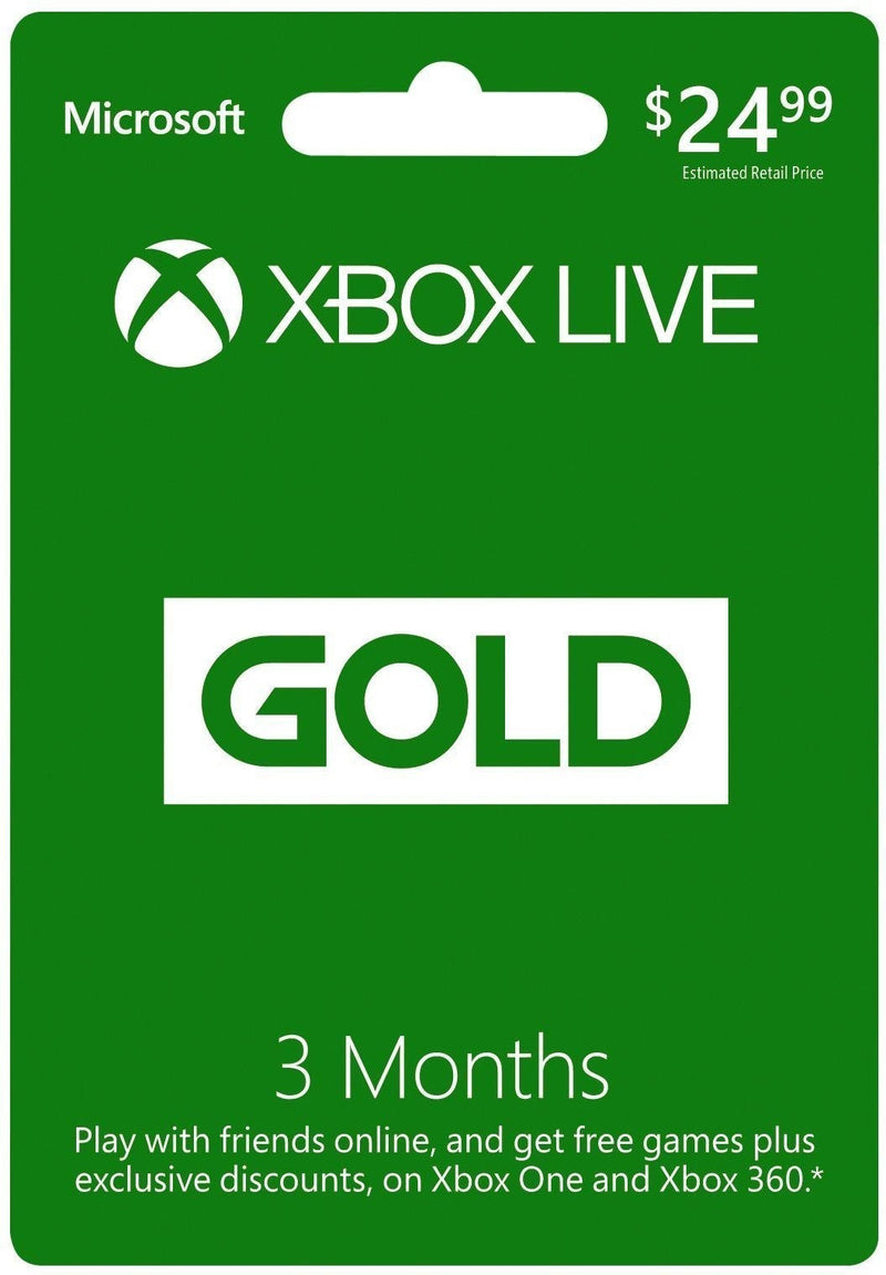 Microsoft Xbox LIVE 3 Month Gold Membership Gift Card [Digital Code] - USA (Deliver in Whatsapp) Gift Cards Microsoft 