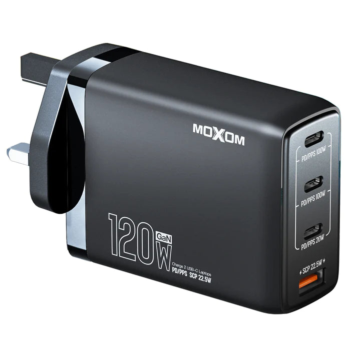 MOXOM MX-HC105 PD120W PD GaN 4Ports Fast Charger Charge 2 USB-C Power Adapters & Chargers MCDODO 