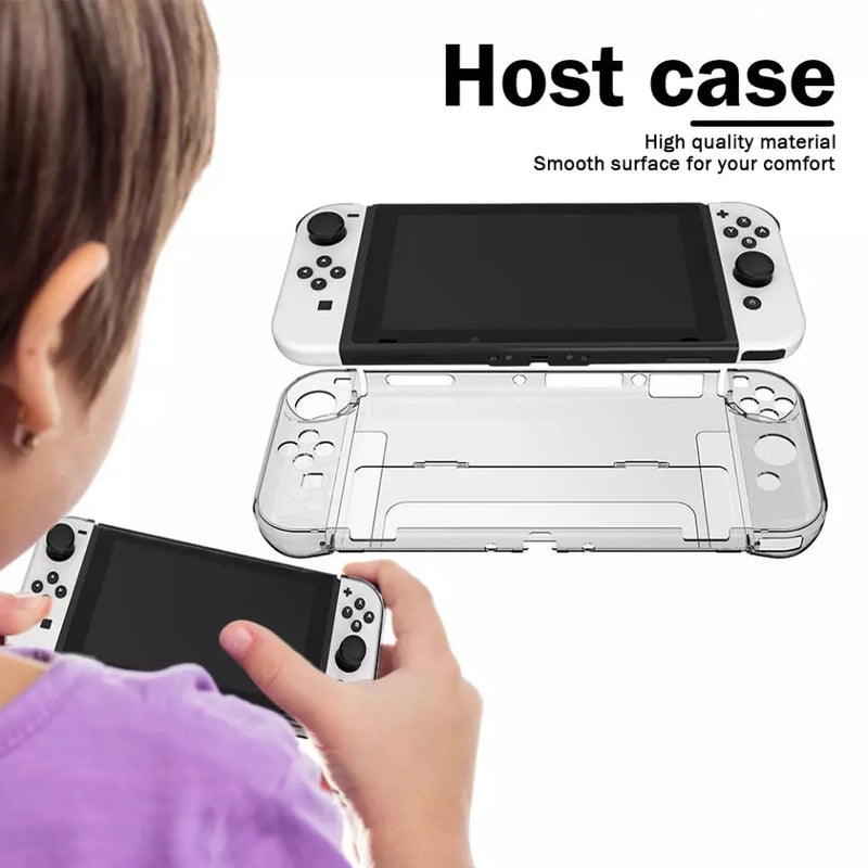 Nintendo Switch OLED Crystal Case Video Game Console Accessories Retro Games 