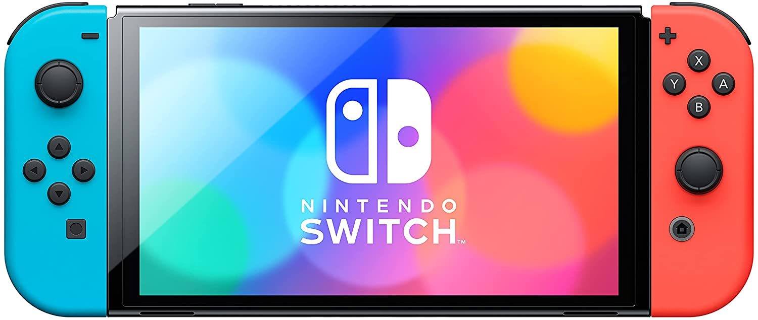 Nintendo Switch OLED Model - Neon Red & Neon Blue 