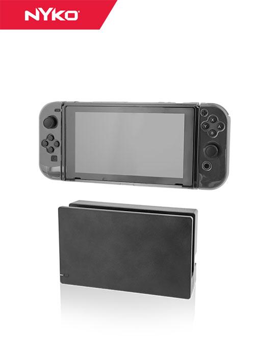 Nyko Nintendo Switch Thin Case Smoke Dockable Case With Tempered Glass Screen Protector, , Gamestore, Retro Games