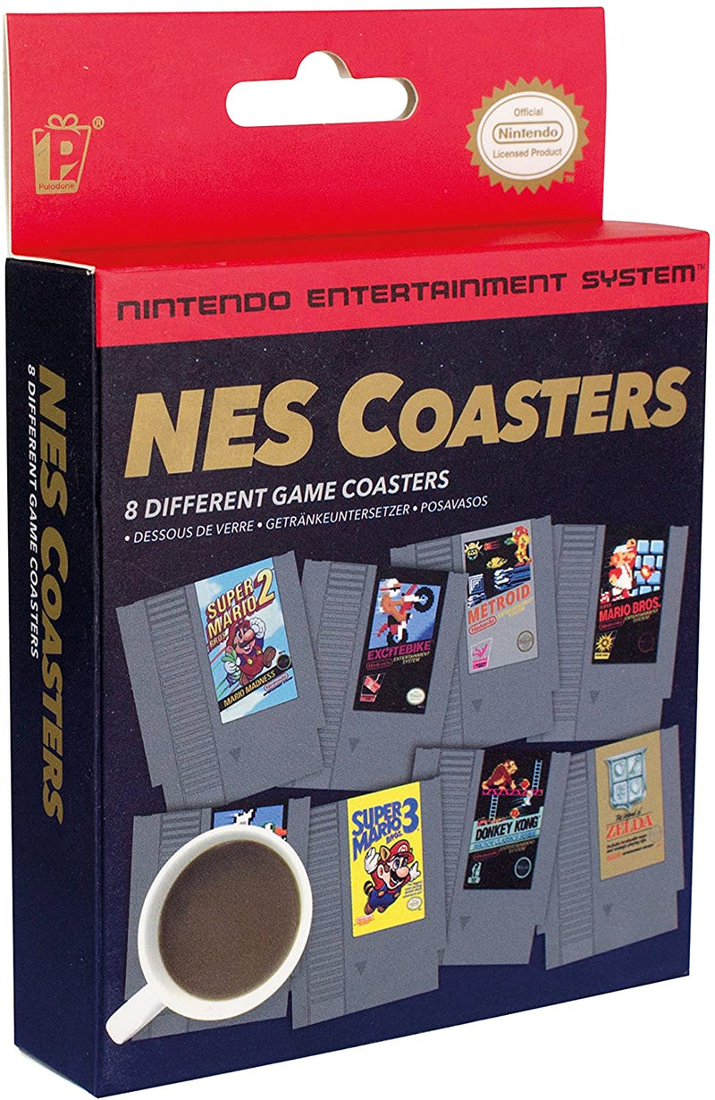 Paladone Nintendo NES Cartridge Retro Drink Coasters Video Game Console Accessories Paladone 